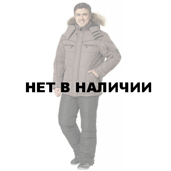 Куртка Базис утепленная цвет какао+коричневый