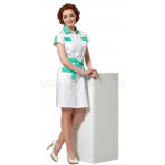 Платье женское LL4103 (бел+зел)