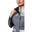 Куртка Виват женская цвет серый с св.серо-черной отделкой