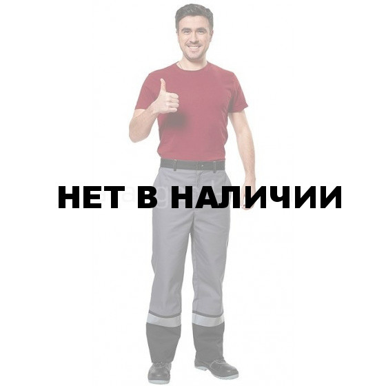 Брюки Виват мужские цвет серый с черной отделкой
