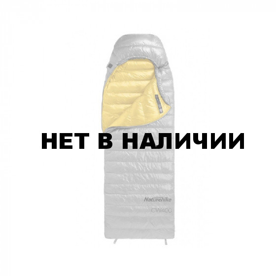 Мешок спальный Naturehike CW400 NH18C400-D с гусинным пухом серый, размер M, 6927595766354