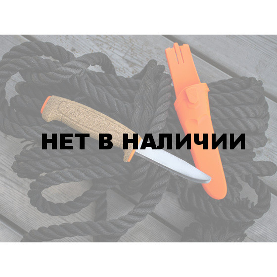 Нож Morakniv Floating Serrated Knife, нержавеющая сталь, пробковая ручка, оранжевый. 13131
