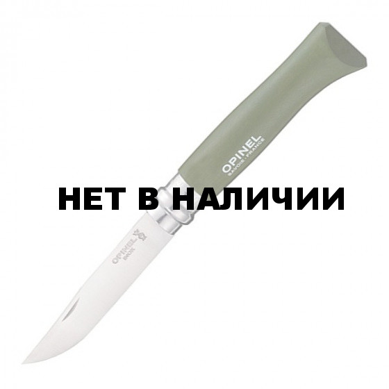 Нож Opinel №8 Trekking, нержавеющая сталь, хаки, блистер