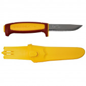 Нож Morakniv Basic 511 лимитированный 2023 углеродистая сталь, пласт. ручка (красная) желтая вставка, 14146