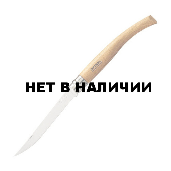 Нож филейный Opinel №10, нержавеющая сталь, рукоять из дерева бука