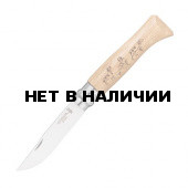 Нож Opinel №8 Animalia, нержавеющая сталь, рукоять дуб, гравировка собака, 001622