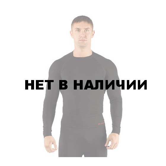 Футболка мужская Apol/ длинный рукав/ синтетика/ черный/ S-M