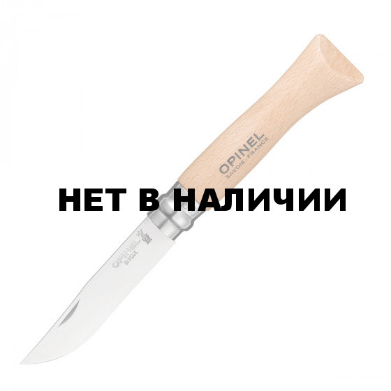 Нож Opinel №6, нержавеющая сталь, рукоять из бука, 123060