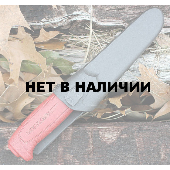 Нож Morakniv Basic углеродистая сталь, пласт. ручка (красный), 12147
