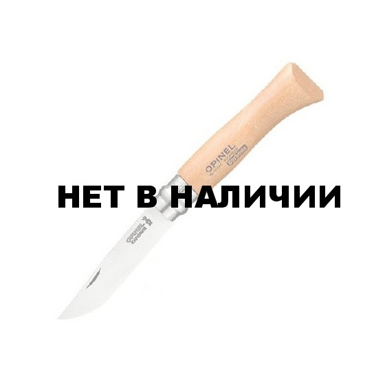 Нож Opinel №8, углеродистая сталь, рукоять из дерева бука, блистер