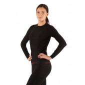 Футболка женская Atala/ длинный рукав/ синтетика/ черный/ L-XL