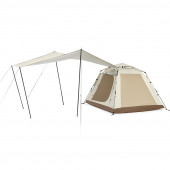 Палатка 3-местная c навесом Naturehike Ango Picnic Automatic Tent CNK2450WS021, бежевая, 6976507662536