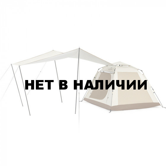 Палатка 3-местная c навесом Naturehike Ango Picnic Automatic Tent CNK2450WS021, бежевая, 6976507662536