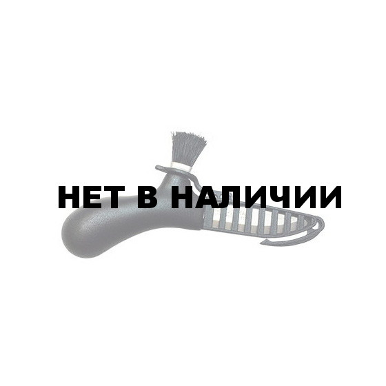 Нож Morakniv Karl-Johan для грибов, нержавеющая сталь, цвет черный, щетка из конского волоса, 10906