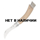 Нож грибника Opinel №8, нержавеющая сталь, рукоять дуб, чехол, деревянный футляр