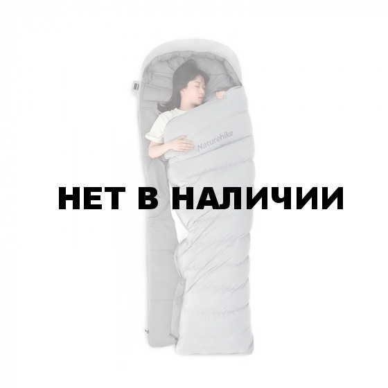 Ультралёгкий спальный мешок Naturehike RM40 Series Утиный пух Grey Size M, молния слева, 6927595707159L