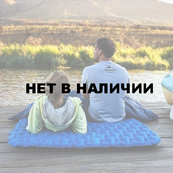 Коврик спальный Naturehike NH19Z055-P двойной FC11 (с надувным мешком), голубой, 6927595735428
