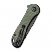 Складной нож CIVIVI Elementum D2 Steel Black Stonewashed Handle Green Micarta