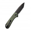Складной нож CIVIVI Elementum D2 Steel Black Stonewashed Handle Green Micarta
