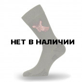 Треккинговые носки Lasting LFSS 620 Cotton Туризм, зеленый с рисунком, размер M, LFSS620-M
