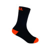 Водонепроницаемые носки детские DexShell Ultra Thin Children Socks S (16-18 см), черный/оранжевый, DS543BLKS