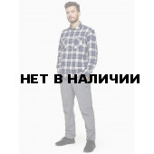 РУБАШКА МУЖСКАЯGRIZZLY ТАРТАН СИНИЙ/СЕРЫЙ/БЕЛЫЙ