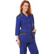 Костюм женский Силуэт (куртка+брюки),тк.смесовая,цв.василек-т.синий