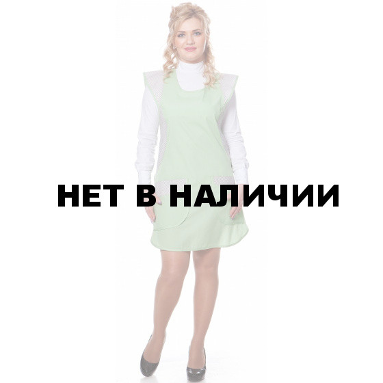 Фартук-сарафан,тк.смесовая,цв.салатовый