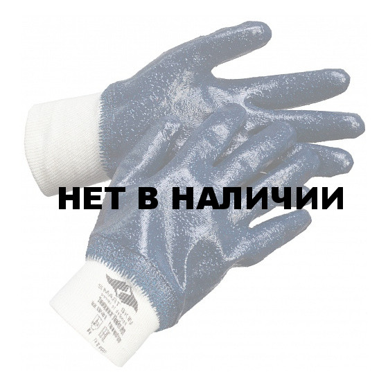 Перчатки нитриловые Эверест Лайт РП (манжет резинка, полный облив, облегченные)