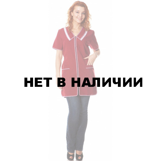 Халат женский,тк.Габардин, цвет бордовый