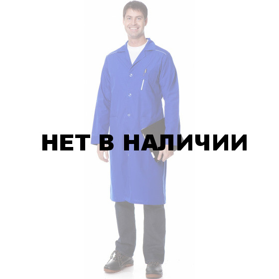 Халат Эксперт,тк.смесовая,цв.василек