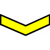 Нашивка на рукав годичка - 1 год (жёлтый на чёрном) вышивка шелк