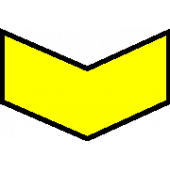 Нашивка на рукав годичка - 5 лет (жёлтый на чёрном) вышивка шелк