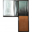 Обложка ФСБ с металлической эмблемой и окном кожа