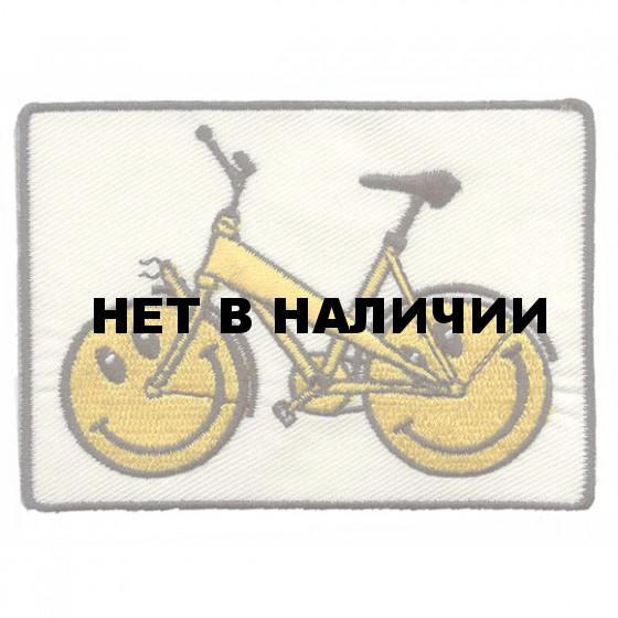 Термонаклейка -0746 Велосипед со смайликами вышивка