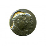 Нагрудный знак Ленин - Сталин золотой металл