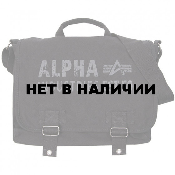 Сумка Alpha Industries Canvas Courier Bag black