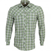 Рубашка Grid, длинный рукав, серо-зеленая