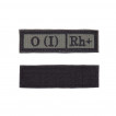 Шеврон KE Tactical Группа крови О (I) Rh+ прямоугольник 2,5х9 см олива/черный