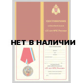 Бланк VoenPro удостоверения к юбилейной медали 25 лет МЧС России