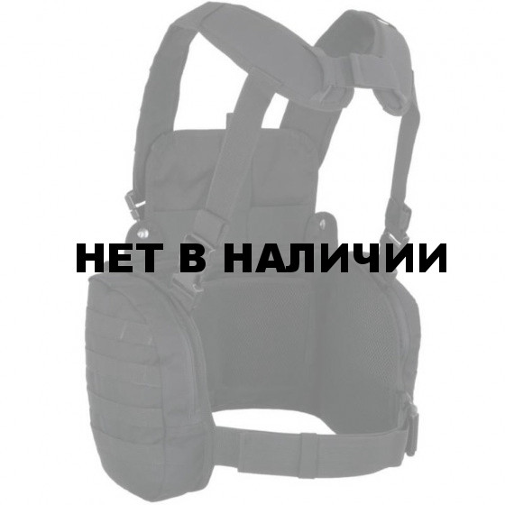 Жилет ANA Tactical Альфа разгрузочный с 4 подсумками под 2 магазина АК и 2 подсумками под имущество на molle черный