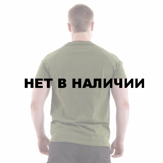 Футболка Keotica 100% хлопок Сила Треба Даждьбог олива с белым
