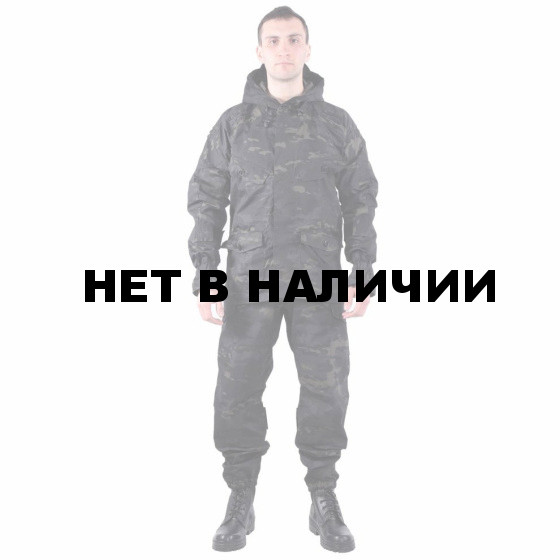 Костюм KE Tactical Снайпер-2 рип-стоп с налокотниками и наколенниками multicam black
