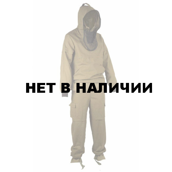 Костюм Антигнус-Люкс Huntsman, палаточная, ткань 100% х/б, с ловушками и пыльниками, цвет – хаки