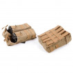 Подсумок KE Tactical под АК патрульный двойной с бесшумной застежкой со стропами coyote