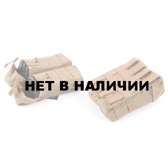 Подсумок KE Tactical под АК патрульный двойной с бесшумной застежкой со стропами coyote