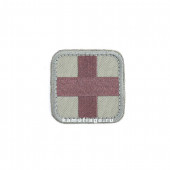 Шеврон KE Tactical Медицинский крест квадрат 5 см олива/коричневый