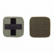 Шеврон KE Tactical Медицинский крест квадрат 5 см олива/черный
