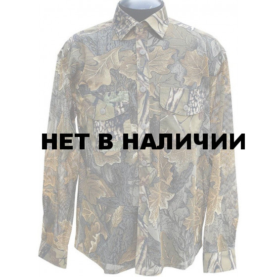 Рубашка ХСН летняя «Таежный стиль», длинный рукав, (сетка-дубок)