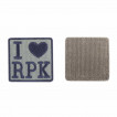 Шеврон KE Tactical I Love RPK квадрат 6 см олива/черный